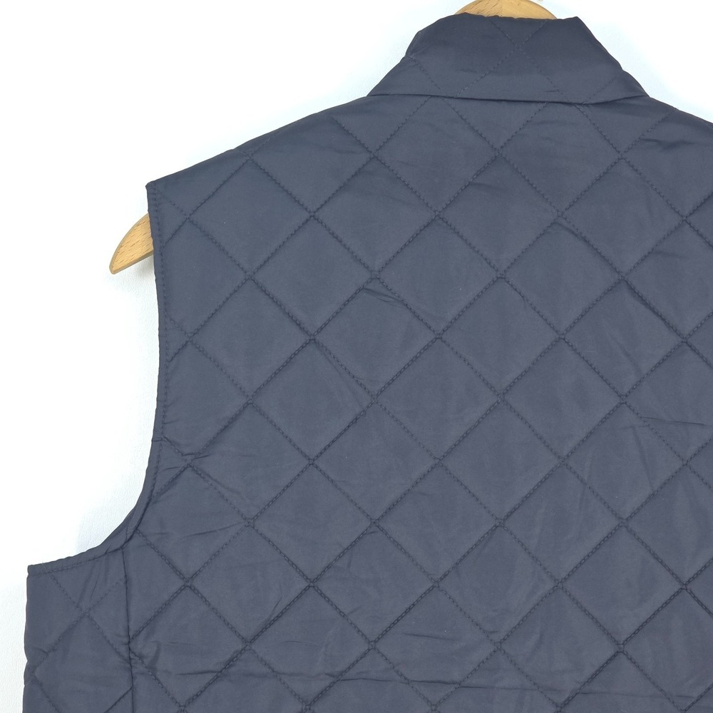 Hawke & Co Quilted Puffer Vest Men's Large Gray Performance Full Zip Cozy Preppy - Picture 13 of 16